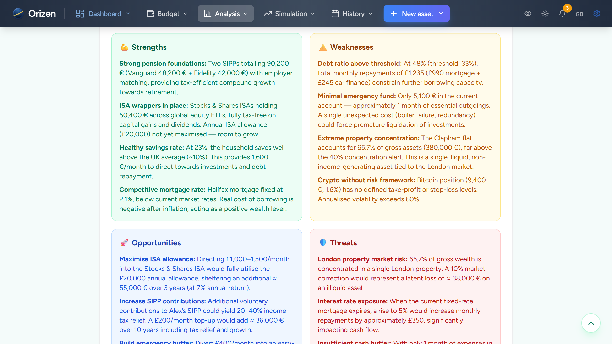 Screenshot — AI analysis