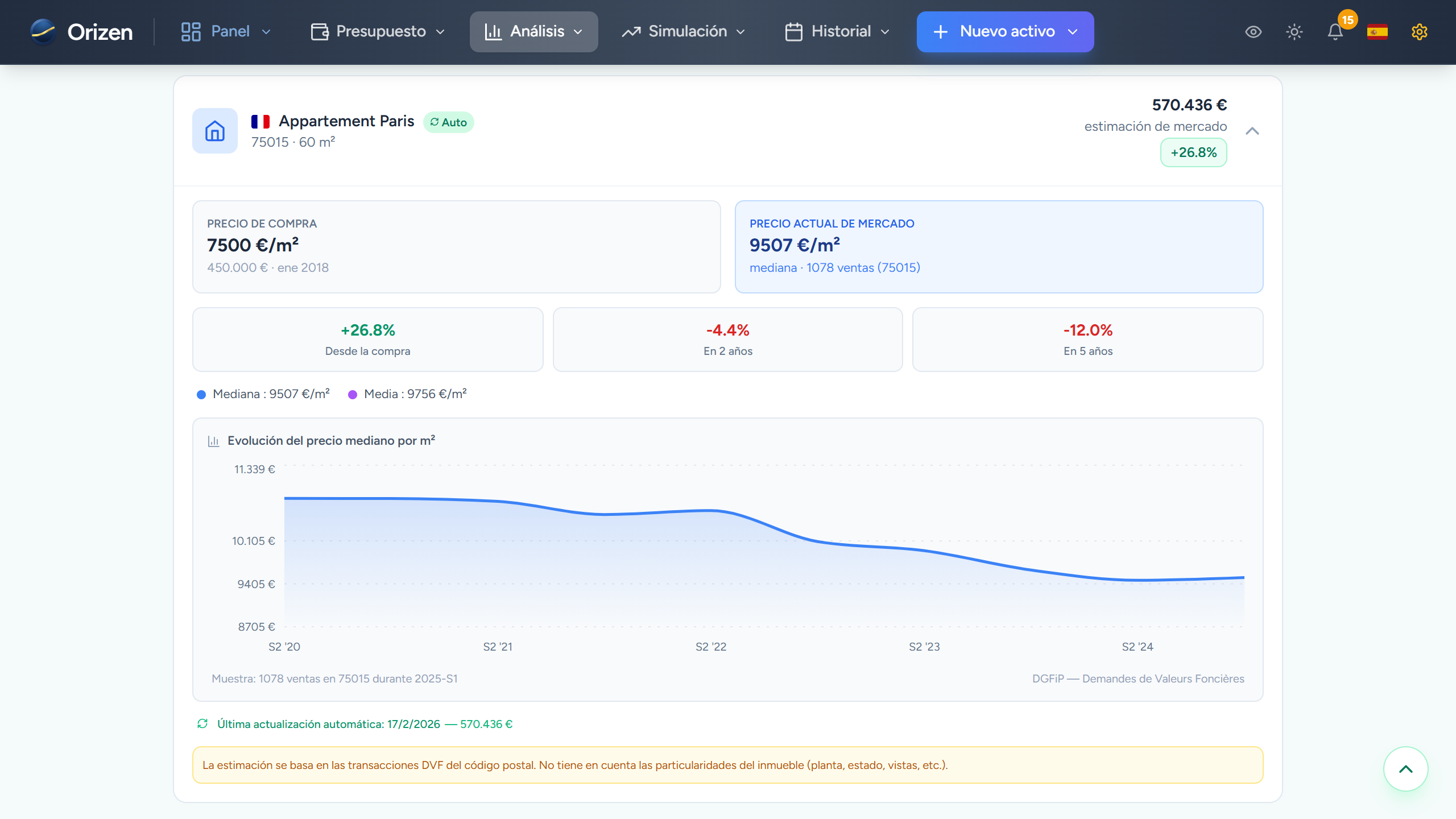 Captura — Seguimiento inmobiliario